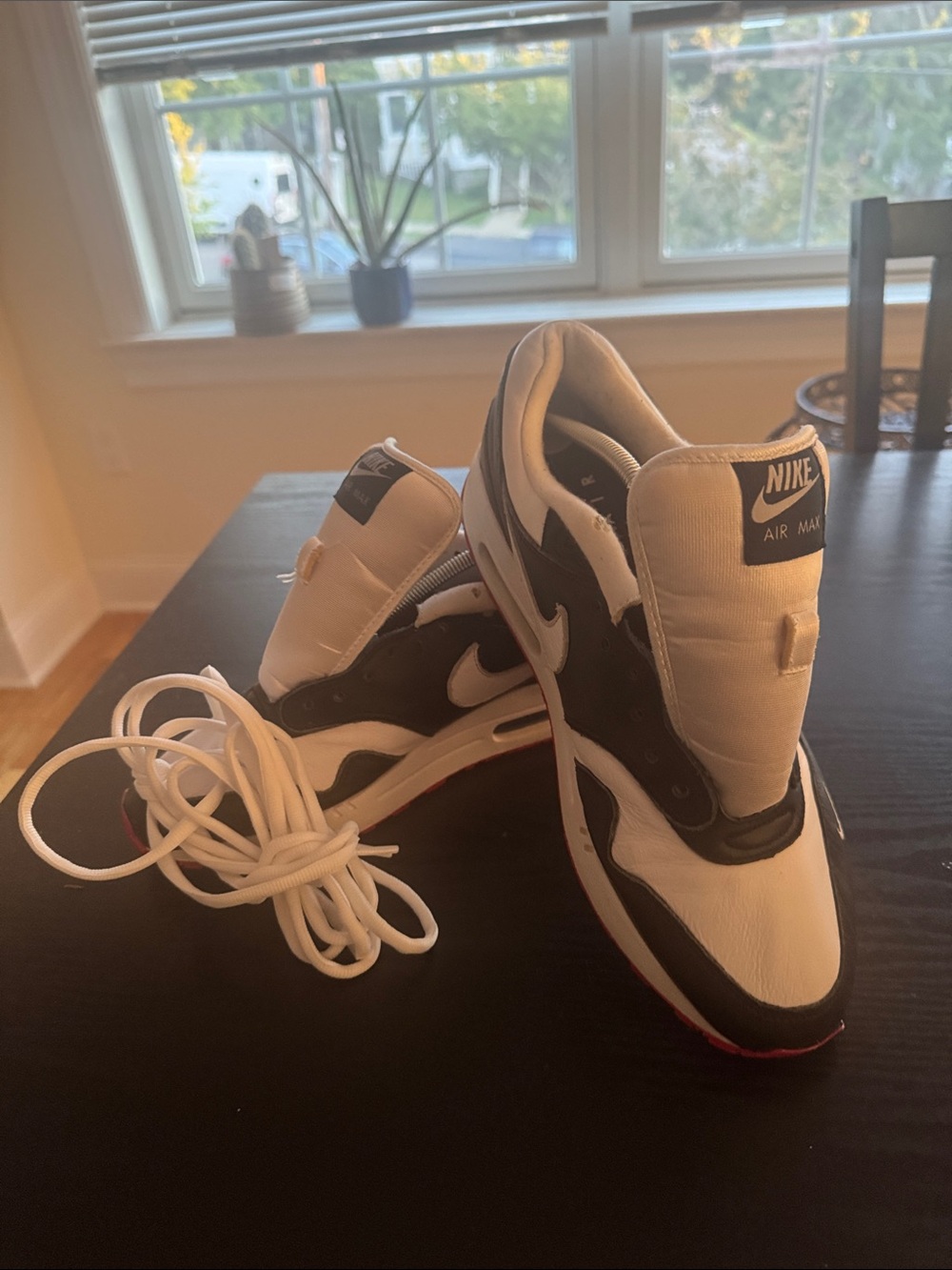 Nike Men’s White and Black Air Max Sneakers